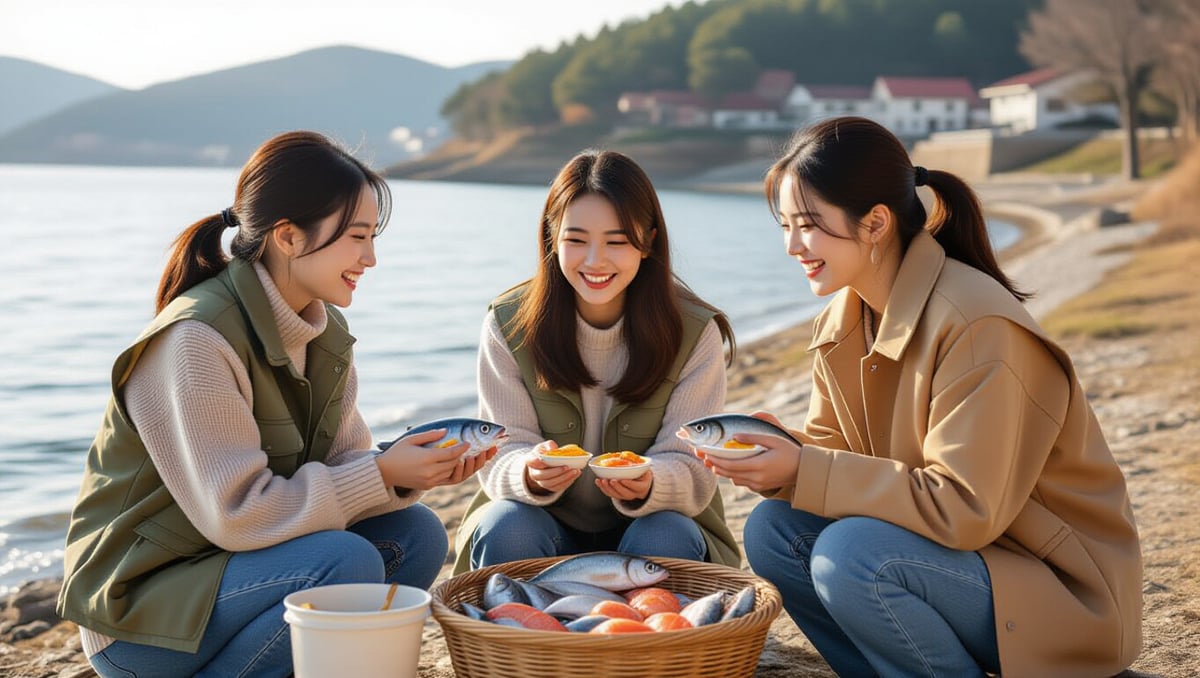 소녀들의 낚시 성장기: 따뜻한 우정과 힐링의 여정 3 🌊 평화로운 일상 속 바다의 매력