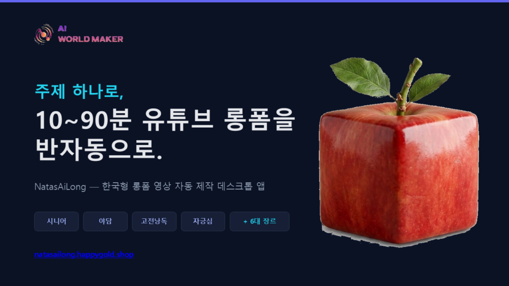 롱폼 AI 제작 앱 'NatasAiLong' 정식 출시 13 슬라이드2
