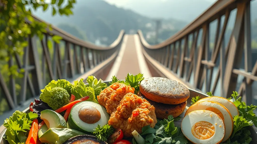 채식 푸드, 어디서 즐길까요? (realistic 스타일)