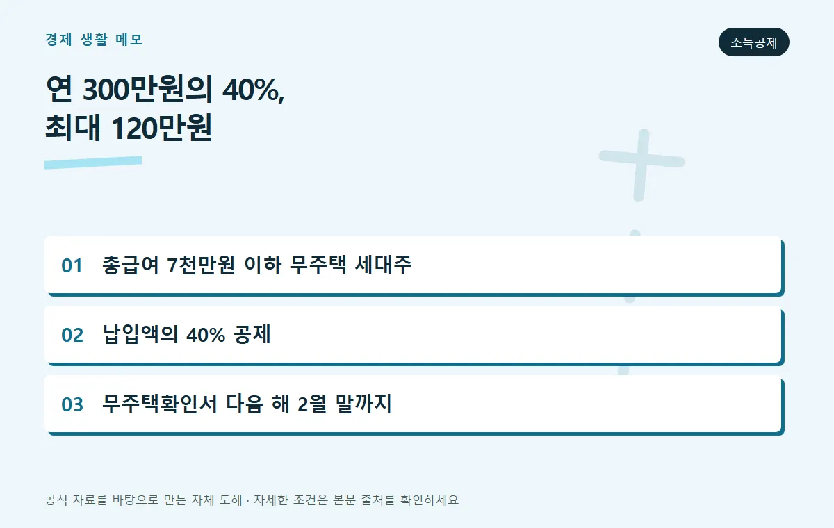 주택청약 소득공제 한도