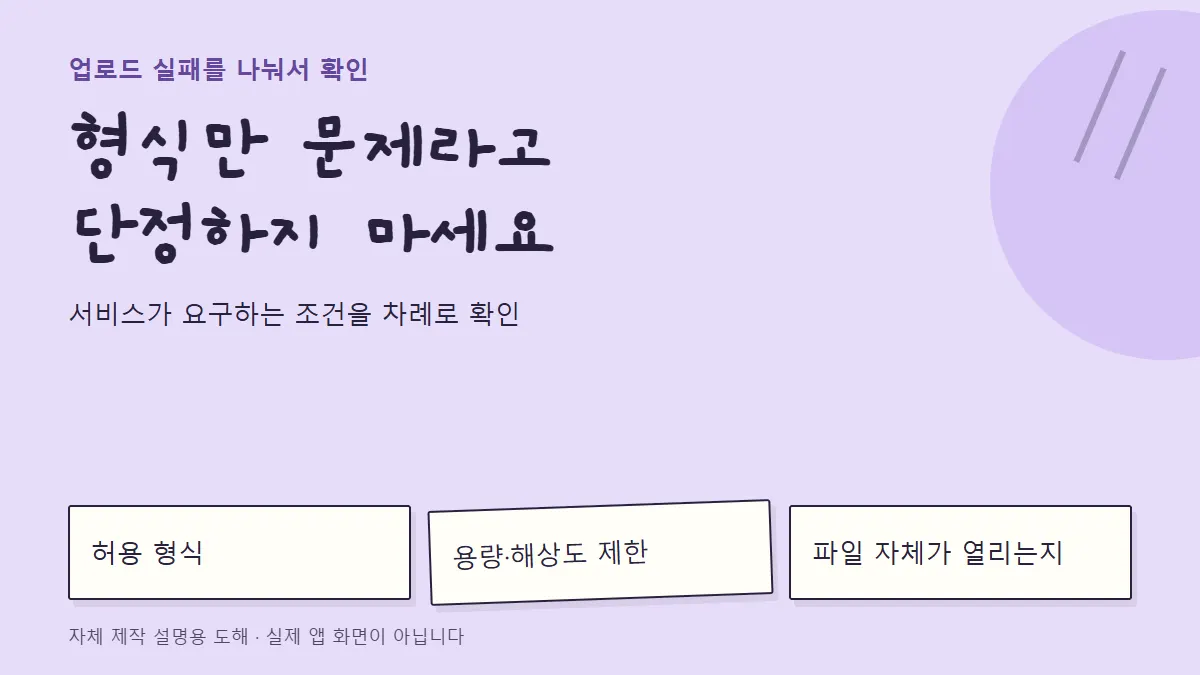 서비스가 요구하는 조건을 차례로 확인
